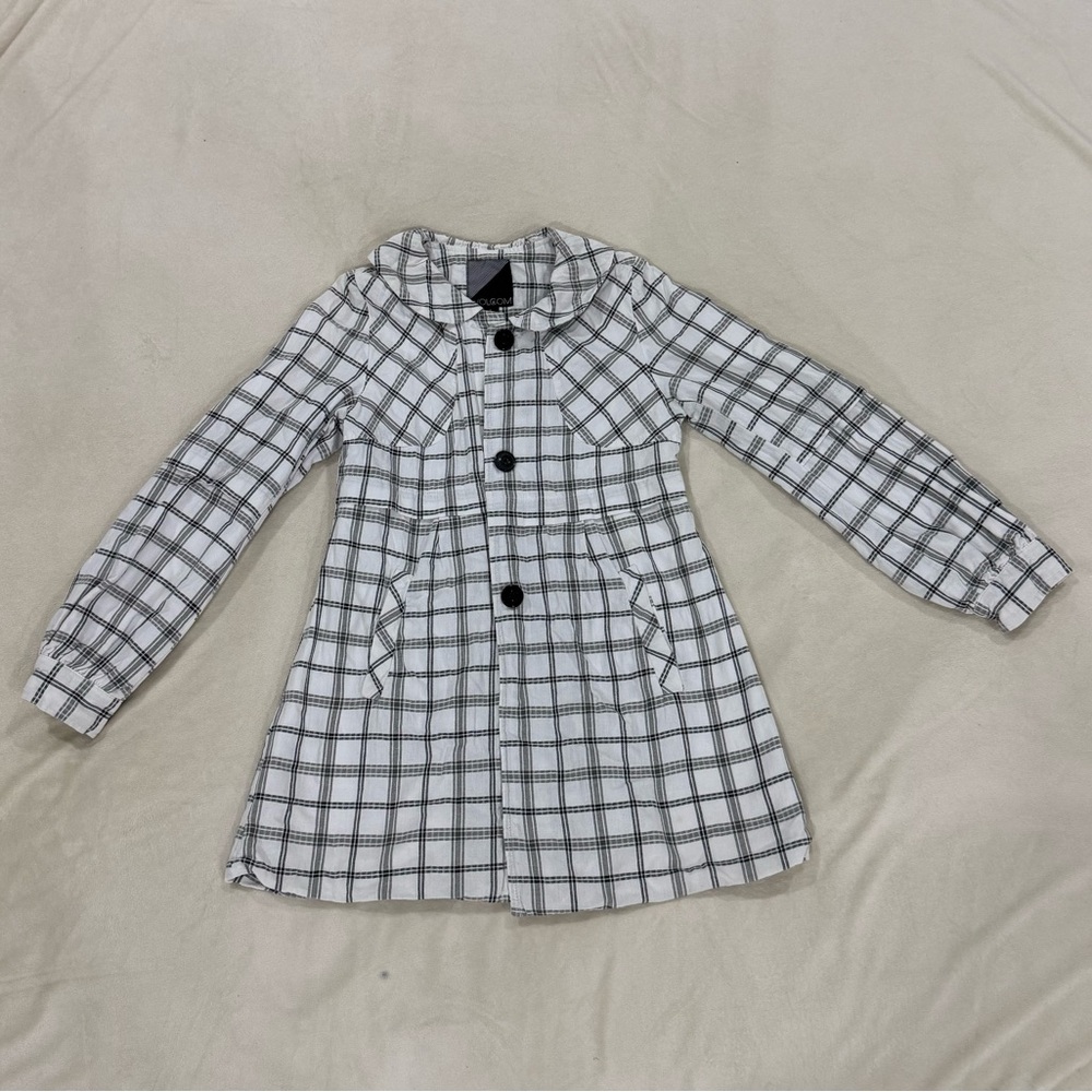 Volcom Black and White Checkered Coat